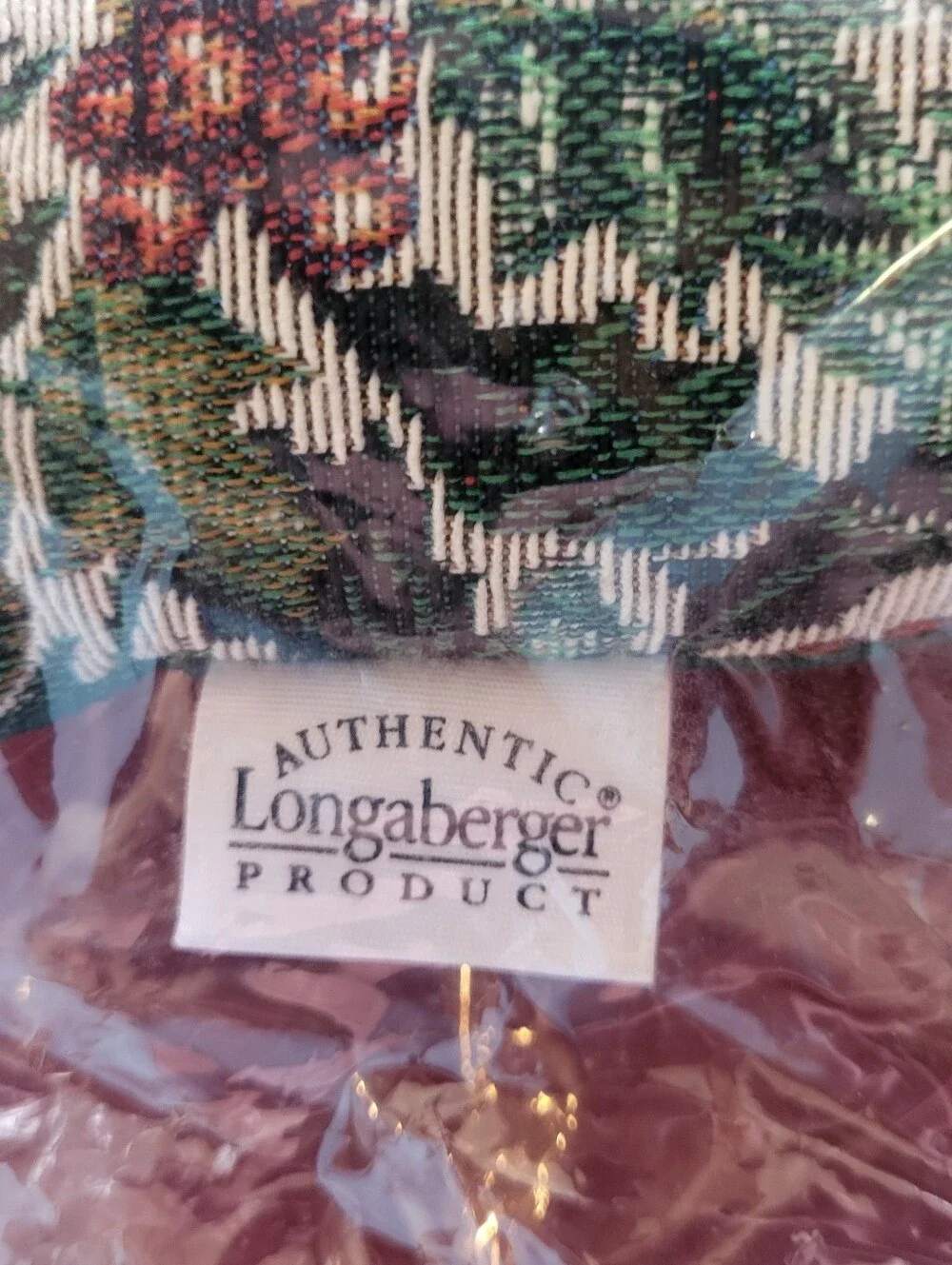 TWO New Vintage Longaberger Christmas Gingerbread Pillow Door Knob Hanger 2001
